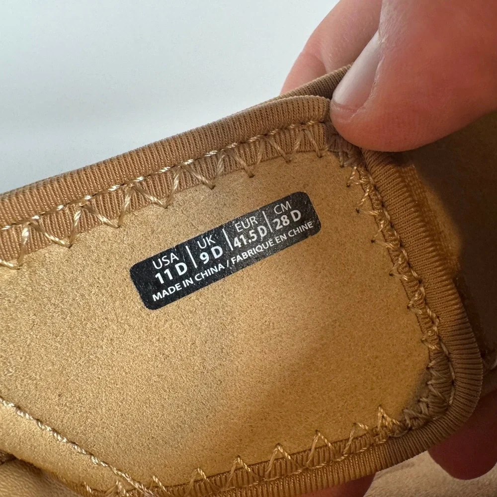 Spenco Kholo Plus Women 11 D Tan Beige Adjustable Strap Orthotic Slide Sandals